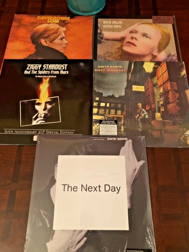 David Bowie Lot of 5 Vinyl Albums - New and Used