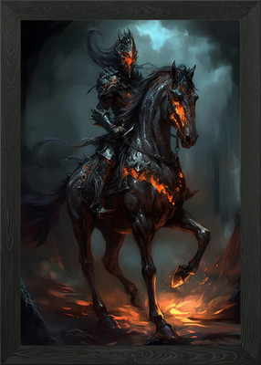 Der schwarze Ritter gerahmtes Wandbild Poster Leinwanddruck Bild