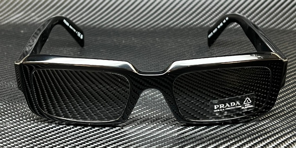 PRADA PR 27ZS 16K08Z Black Dark Grey Men's 54 mm Sunglasses