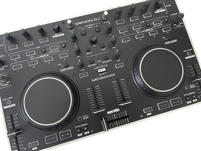 Denon DJ MC2000 2-Channel DJ Controller Black with USB Cable Tested & Working