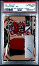 2024 PANINI SELECT TAG RC SIG SWATCHES COPPER PRIZM JALEN MCMILLAN 48/49 PSA 9