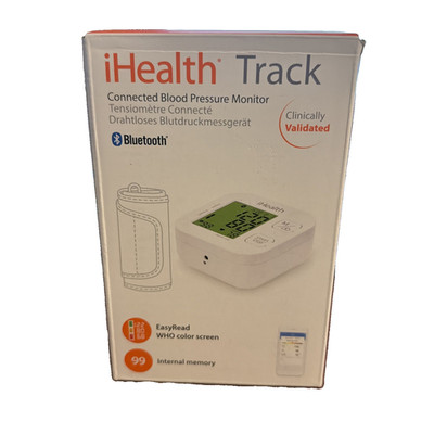 IHEALTH TRACK SMART UPPER ARM BLOOD PRESSURE MONITOR, WIDE RANGE, KN-550BT-WHITE