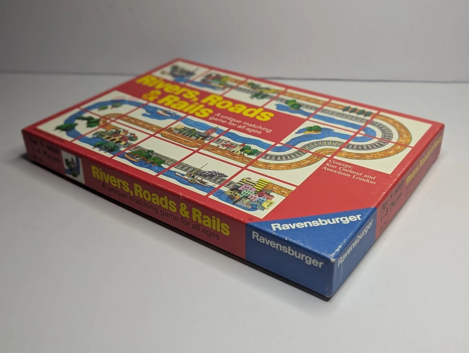 VTG 1989 Rivers, Roads & Rails Matching Game Ravensburger Complete - Image 4 of 4