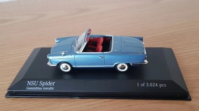 1:43 Minichamps NSU Wankel Spider 1964-1967 Geminiblau Metallic OVP Limitiert.