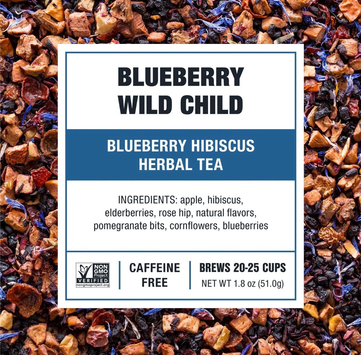 2 bags =40 Cup Blueberry Wild Child By: Tiesta Tea Loose Leaf w/ Apple, Hibiscus
