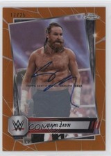 2025 Topps Chrome WWE Auto Orange Refractor 12/25 Sami Zayn #103 Auto 1fl4