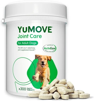 Lintbells Yumove Adult Dogs Supplement 300 Tablets Joint Mobility/Joint Care
