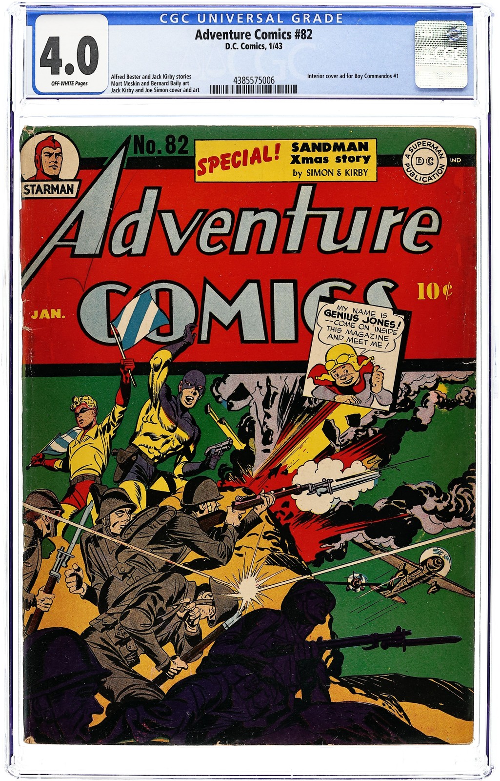 Adventure Comics #82 CGC 4.0 1943 4385575006