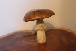 Carved Antler Big Portabella Brown Top Mushroom Toad Stool