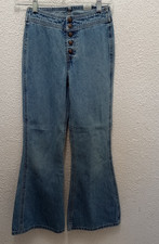 Levi  s Low Flare Jeans Girls 12 Blue Distressed Stretch Denim Y2K Vintage
