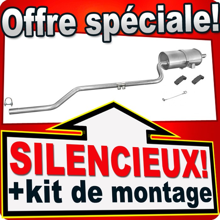 Silencieux arrière Toyota Corolla 1.3 1997-1999 pour modèles Liftback, Berline et Break