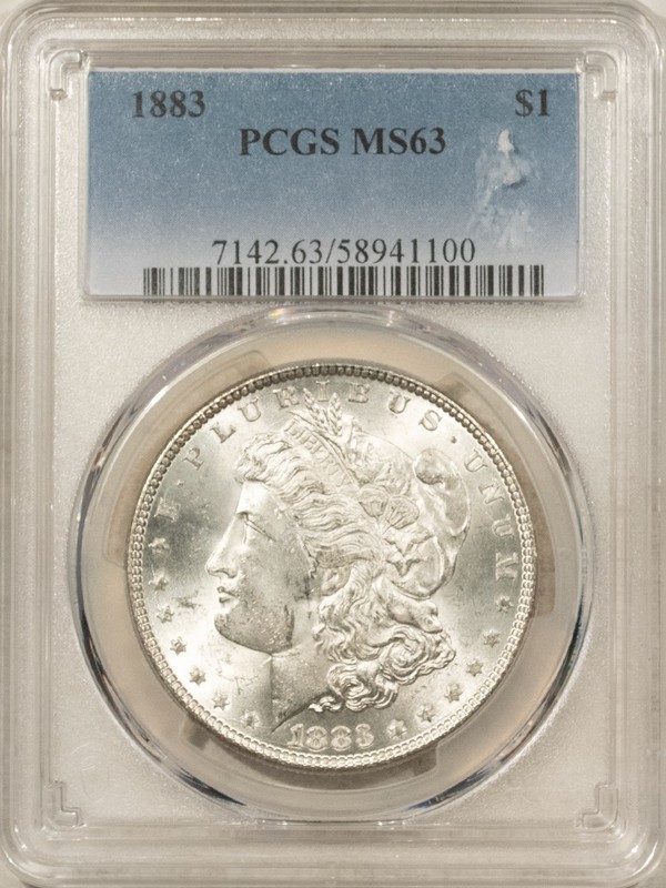 1883 $1 MORGAN DOLLAR - PCGS MS-63 BLAST WHITE & CHOICE!