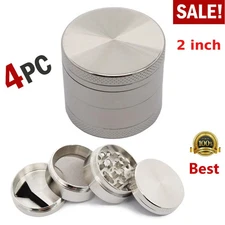 Tobacco Herb Grinder 2 inch 4 Layer Spice Herbal Metal Smoke Crusher Scraper