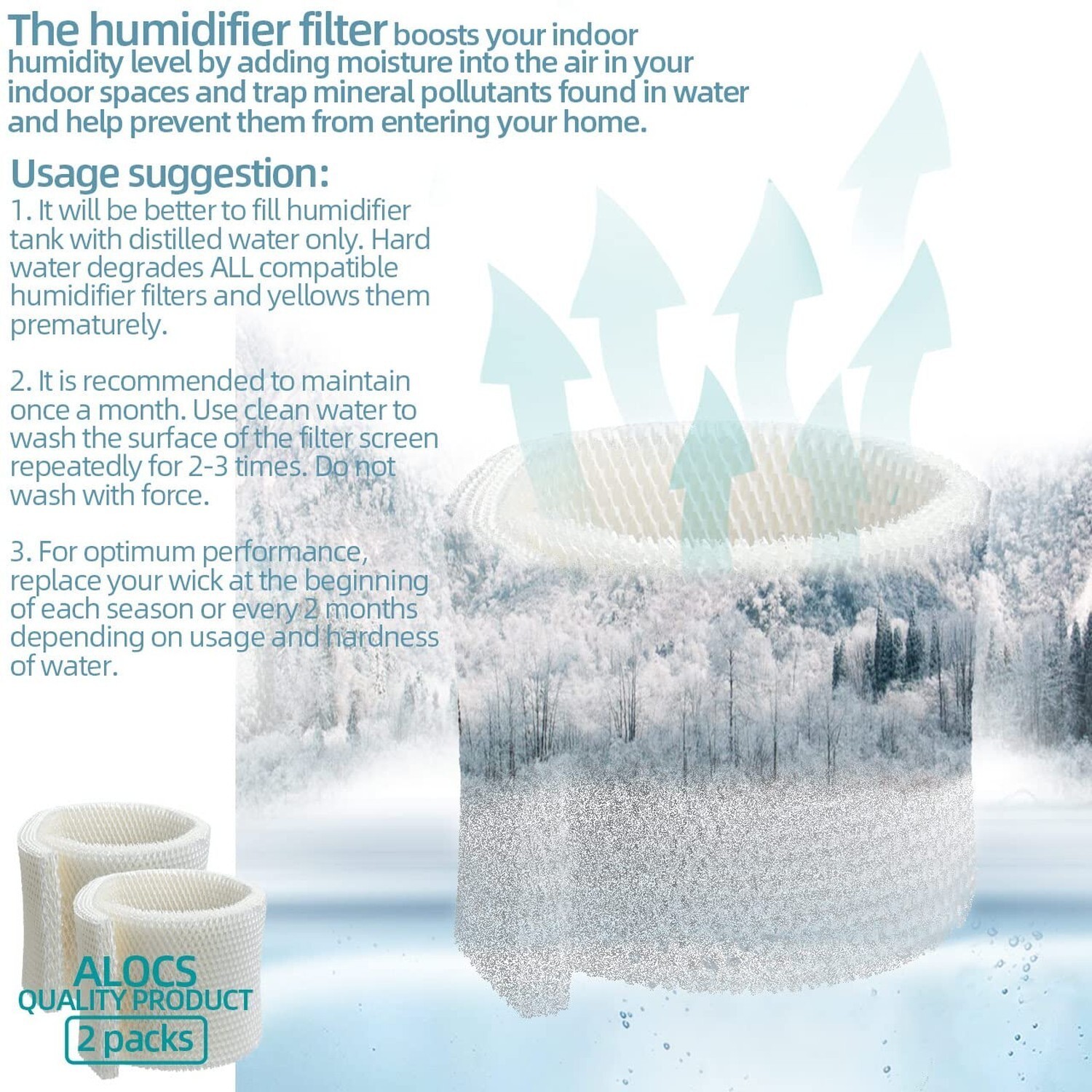 MAF2 Humidifier Wick Filter for Air-Care - Essick Air Moist Air MA0800 MA0800..-