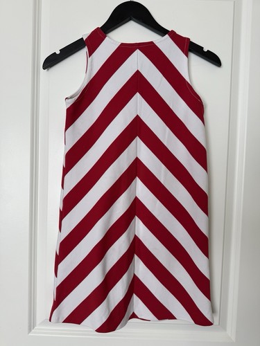 Ralph Lauren Girls Red Striped Sleeveless Tank Shift Dress Size M 8-10 Patriotic - Picture 2 of 10