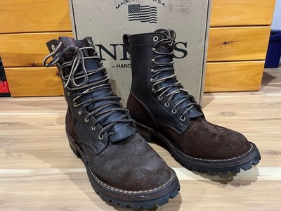 Nicks boots - Overlander 8 Inch, 1964 Walnut Rough Out 8oz. Leather - 9D