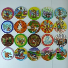 Lot of 20 POGMAN Pogs from 1994 The World Pog Federation Authentic POG Brand WPF