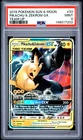 2019 POKEMON SUN & MOON TEAM UP #33 PIKACHU & ZEKROM GX PSA 9
