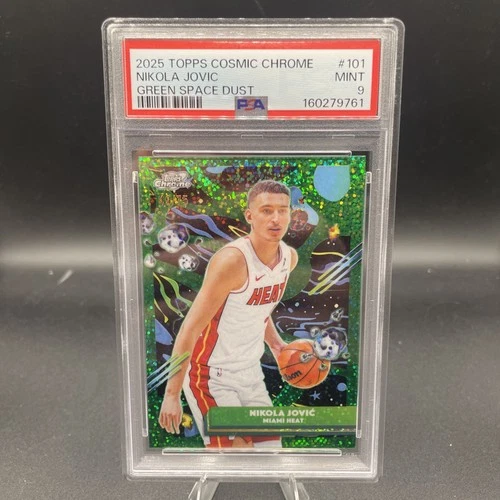 Nikola Jovic 2025-26 Topps Cosmic Chrome /75 Green Space Dust Heat