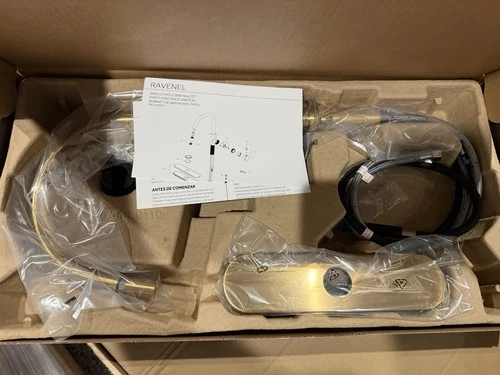 Signature Hardware Ravenel 1 hole Pull Down Bar Faucet Brushed Gold SHXCRA137BG - Picture 6 of 8