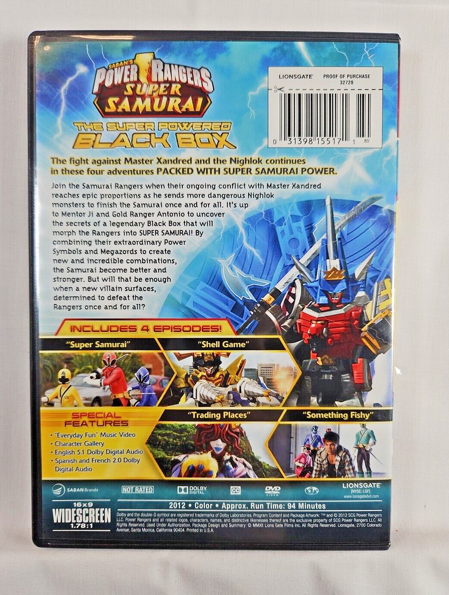 DVD Power Rangers Super Samurai The Super Powered Black Box Volume