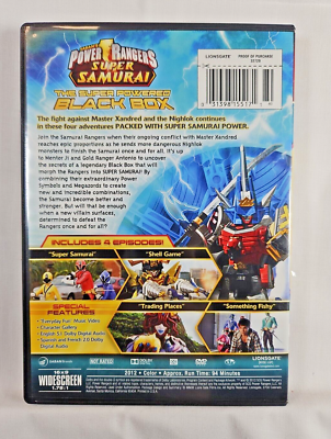 DVD Power Rangers Super Samurai The Super Powered Black Box Volume