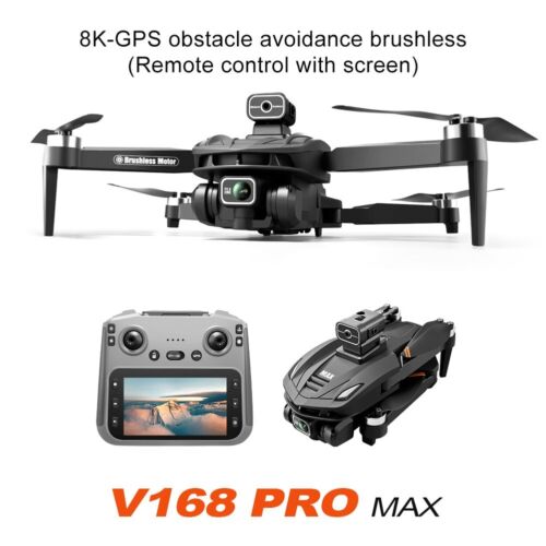 V168 MAX PRO Drone GPS 8K Professional With HD Camera 5G WIFI FPV Brushless RC Q - Picture 3 of 22