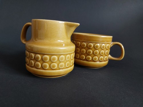 Melitta Kopenhagen 2579 Sahnekännchen, Milchkännchen - Dekor Relief Punkte Gelb - Bild 9 von 10