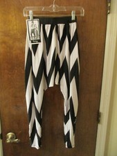2-Pc Set of Punkz Gear Hip Hop Dancewear for Girls Pants, Black/White  Top Sz L
