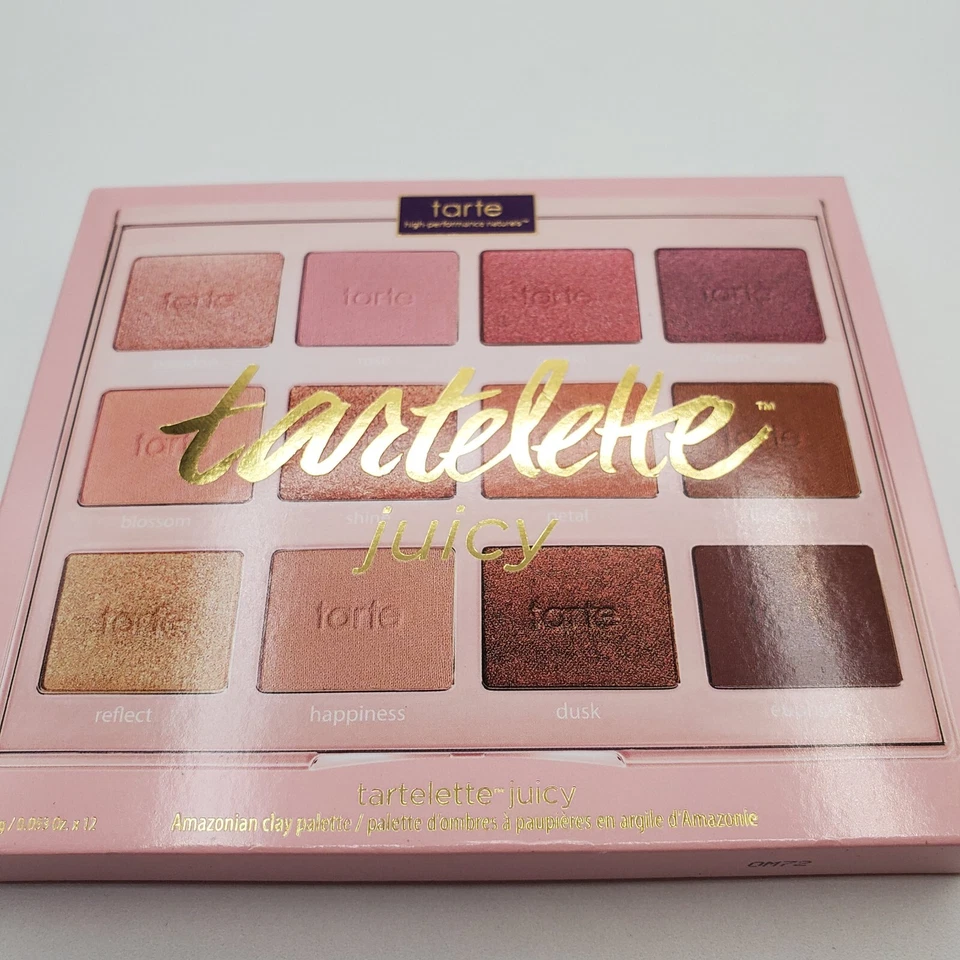 Tarte Eyeshadow Palette 12 Pan Tartelette Juicy Amazonian Clay Neutrals Pink NIB - Image 3 of 4