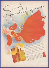 Vintage 1941 COTY Informal Fragrance Perfume Ephemera 40's Print Ad