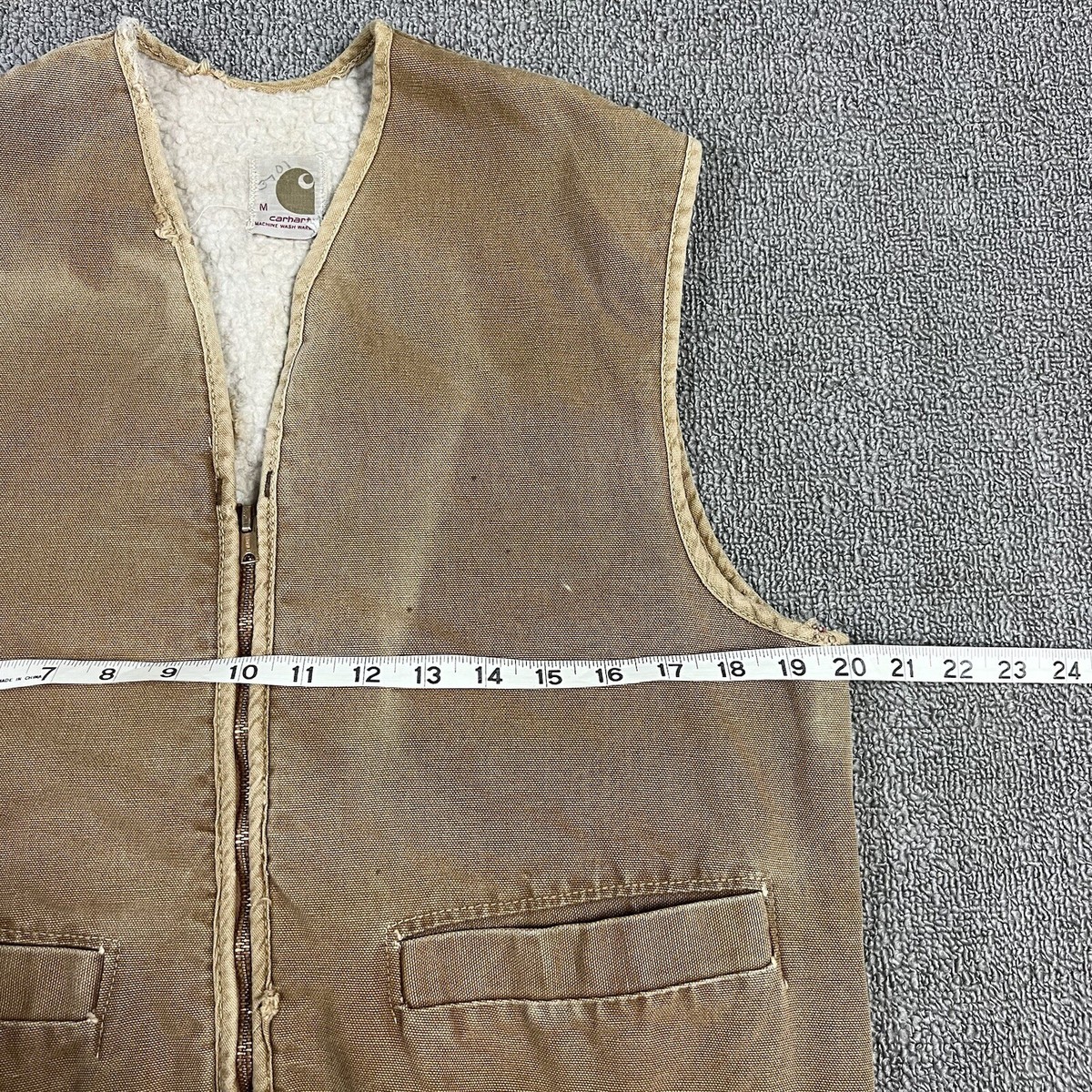 Vintage 70s Carhartt Sherpa Lined Vest 6SVL Mens Medium Duck Vintage 70s Carhartt Sherpa Lined Vest 6SVL Mens Medium Duck