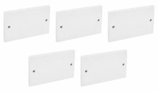 5 x Selectric LG9112 Blank Plates - 2 Gang (White)