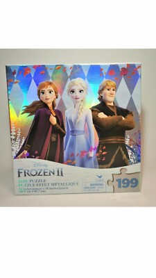 Disney Frozen 2 Movie 200 199 Piece Metallic Kids Puzzle Anna Elsa ...