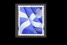 S109 XS76 2nd Scottish Flag White Borders ~ SCOTLAND Regional UM GB.