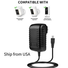 5V TYPE-C Adapter For Ring Spotlight Cam Plus Pro Plug-In SE82E9 Stick Up Camera