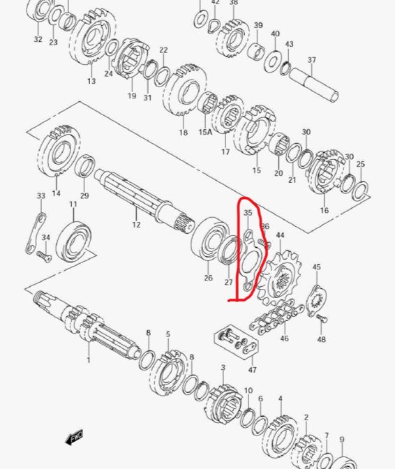 SUZUKI LTZ400, ARCTIC CAT DVX400 FRONT SPROCKET OIL SEAL RETAINING