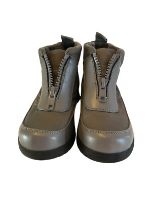 Easy Dry by Easy Street Womens Nyky Gray Ankle Boots 5M SnowBoot Zipper