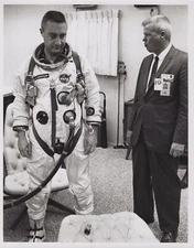 Gemini 3 | RARE NASA Gus Grissom Dr Benson Crew Ready Room 8x10 Original Photo