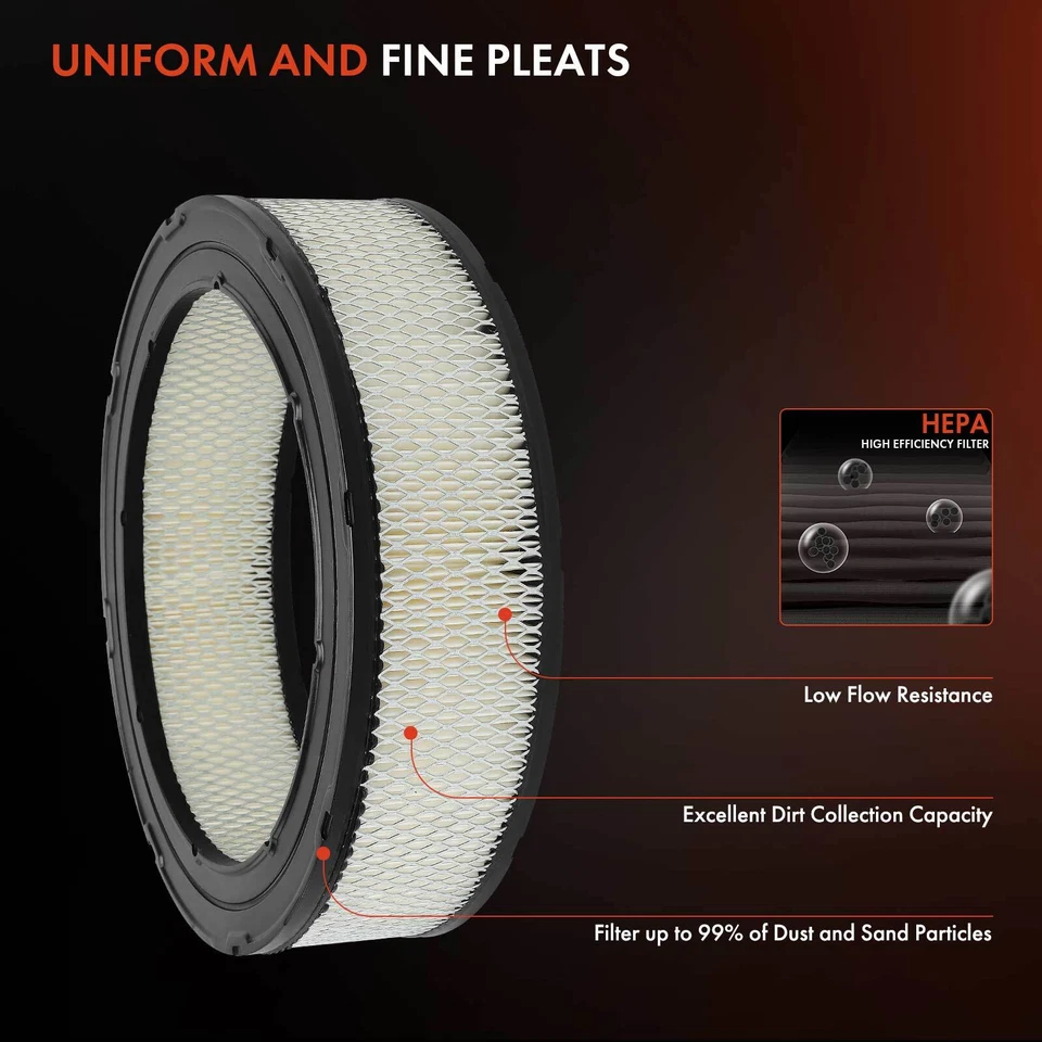 Filtro de aire del motor para Chevrolet Impala GMC B3500 Pontiac Acadian Buick Invicta Foto 4 de 4