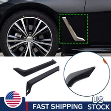 Glossy Black ABS Side Airvent Fender Trim Cover For Infiniti Q60 2016+