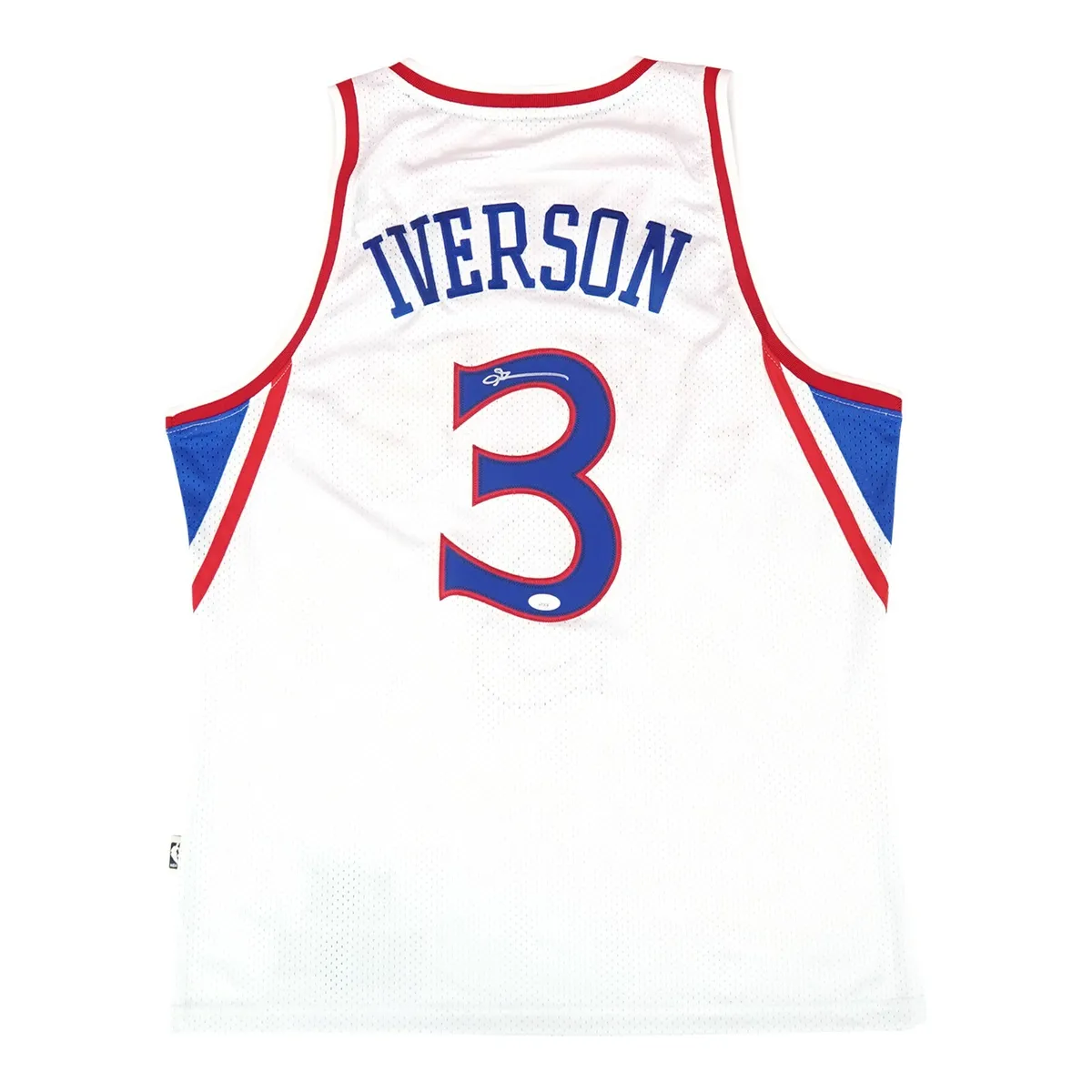 Allen Iverson auto Adidas 1996-97 Philadelphia 76ers Rookie Swingman Jersey  JSA
