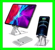 Ultra Slim Aluminum Foldable Phone Holder Tablet Stand