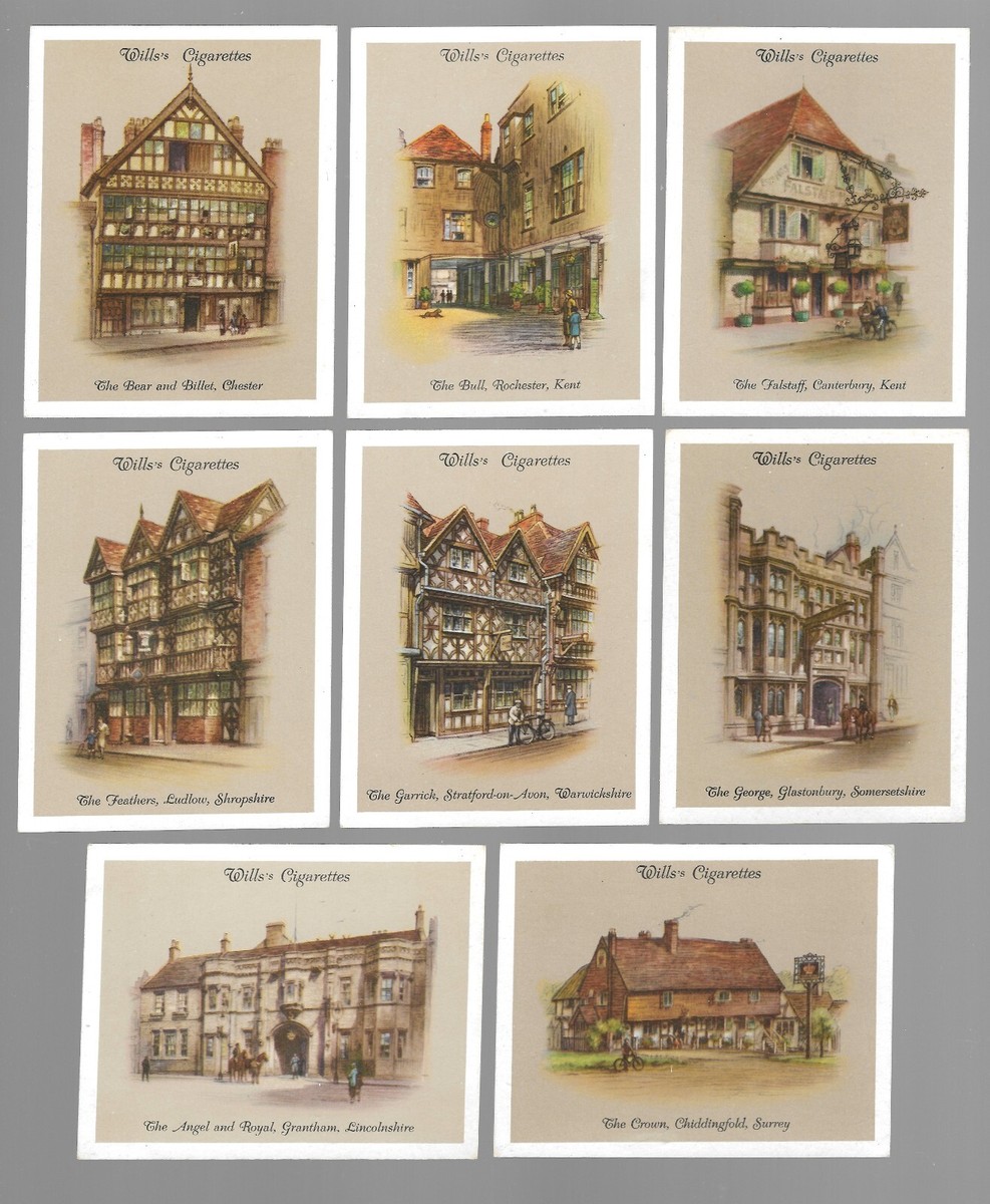 CIGARETTE CARDS. Wills Tobacco. OLD INNS 1st Series.(Large). (1936). (Set  of 40)