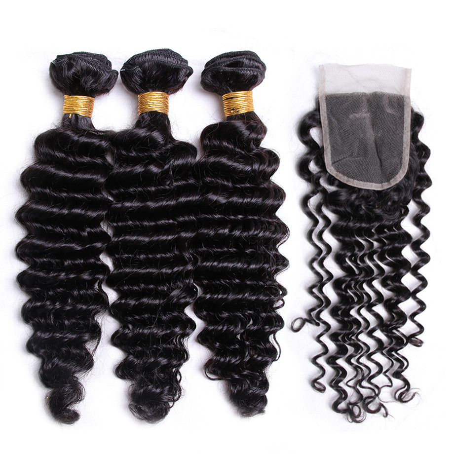 Indian Virgin Hair Deep Wave 3 Bundles 14 display picture 3