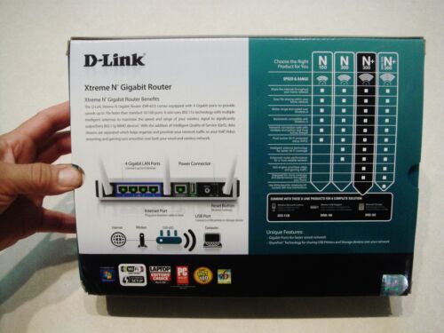 D-Link DIR-655 300 Mbps 4-Port Xtreme N Gigabit Wireless Router MINT in the box - Picture 4 of 10