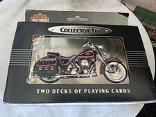 Harley Davidson Motorcycle Playing Cards American Legend Collectible Tin 2 Decks