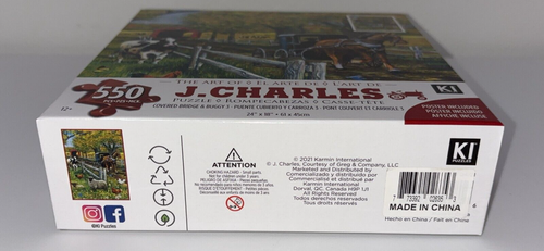 550 Pc Jigsaw Puzzle Time For a Lil' Fishin - The Art of J. Charles - New Sealed - Picture 4 of 4