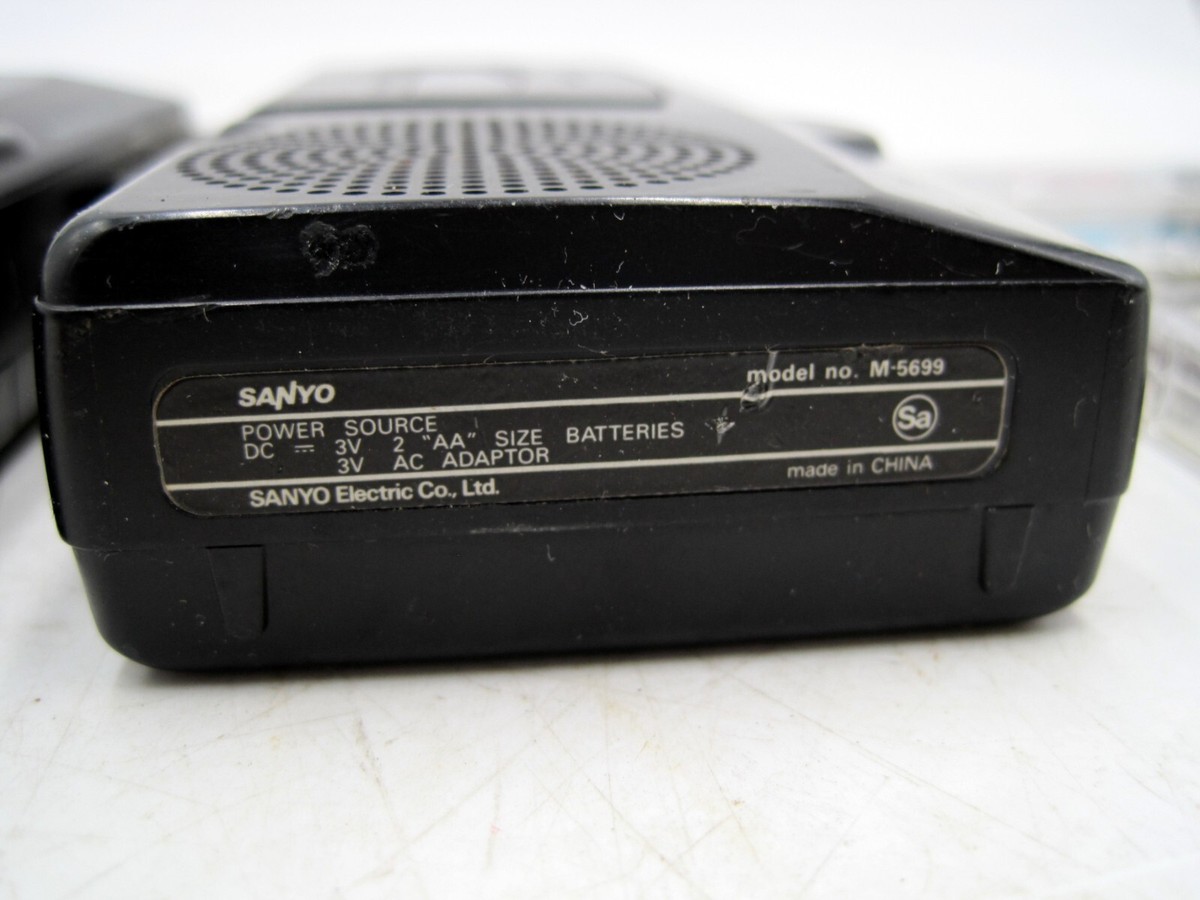 Set of 2 - Sanyo M-5699 Two Speed Microcassette Tape Recorder
