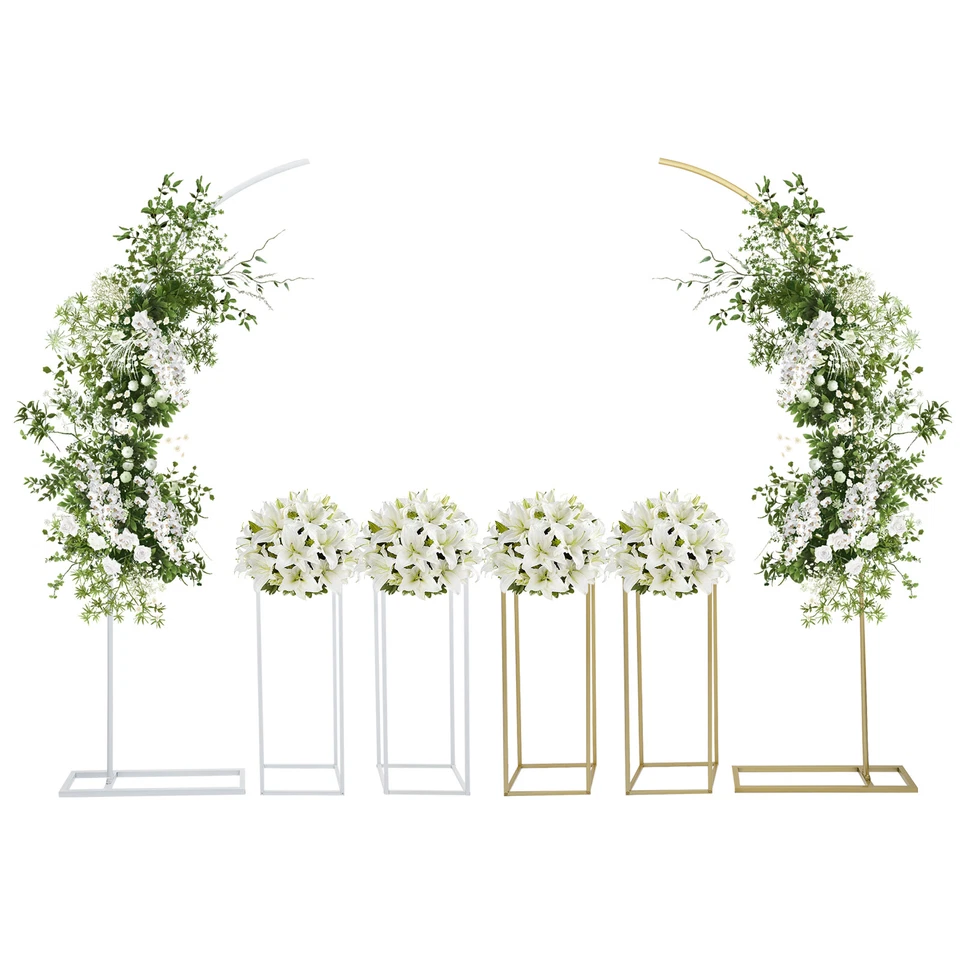 Soporte para globos + 2 soportes para flores arco telón de fondo soporte para fiestas boda soporte para flores Foto 4 de 4